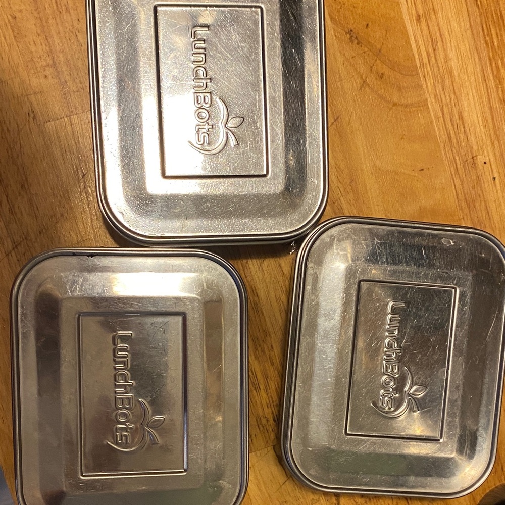 LunchBots Silver Metal Containers